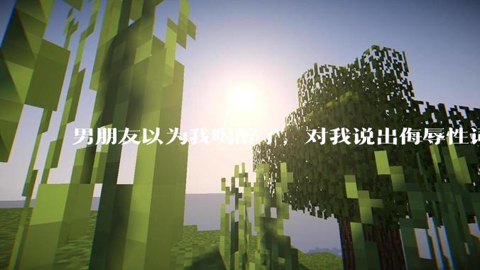 男朋友以为我喝醉了，对我说出侮辱性词汇，我该怎么办？